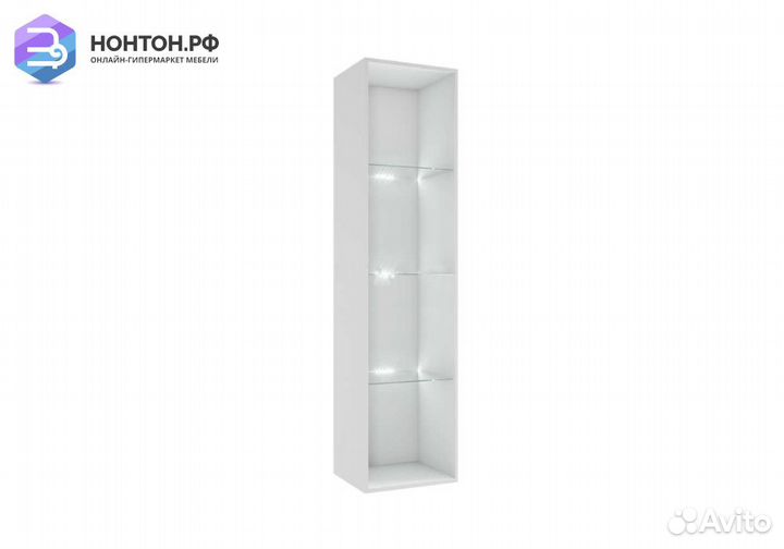 Витрина Флорис черный глянец / белая