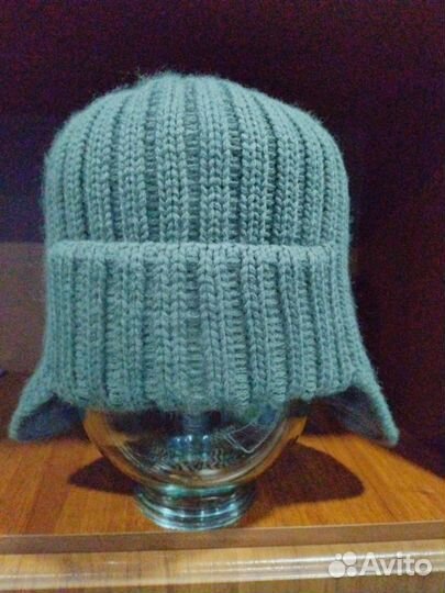 Шапка мужская вязаная с ушками