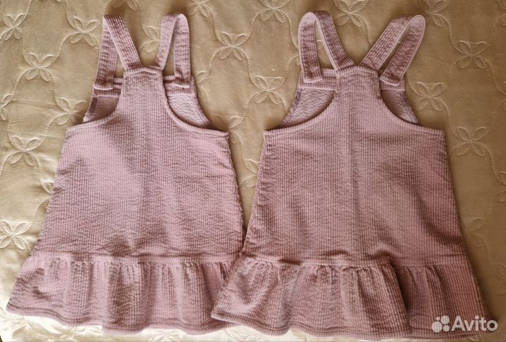 Вельветовый сарафан Next для двойни