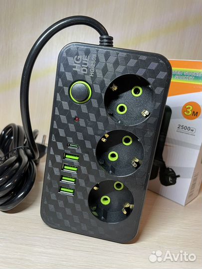 Удлинитель с usb и type-c 3 метра