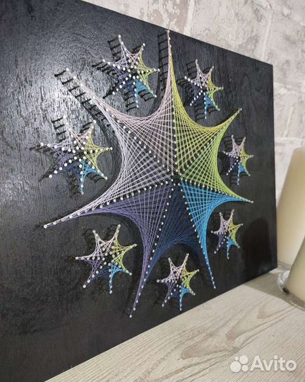 Картины из гвоздей и ниток