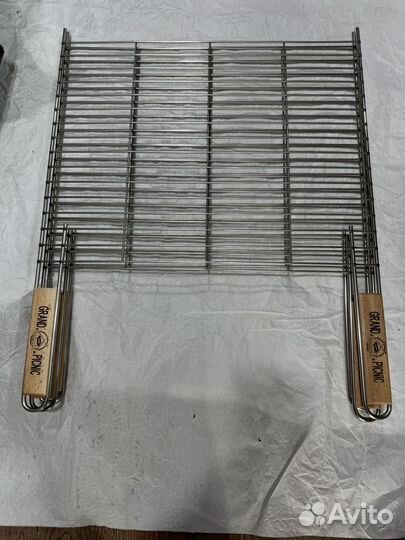 Сетка для гриля с ручкой из нержавейки