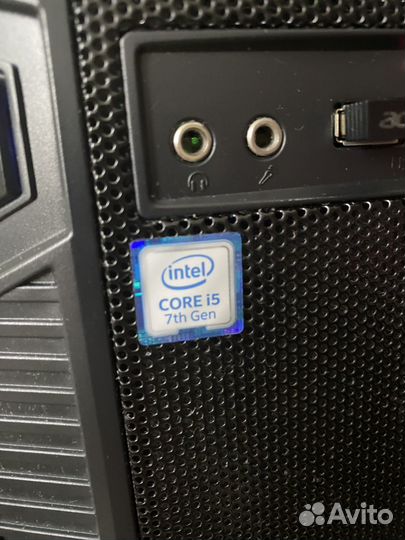 Игровой пк i5 7600,ssd,hdd 1т,DDR4-52г,650w