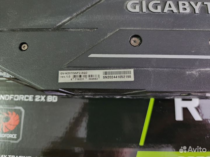 Видеокарта RTX 2070 Gigabyte windforce