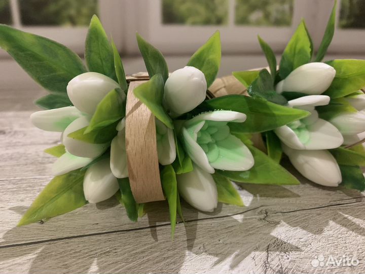 Подснежники в лукошке мыло ручной работы