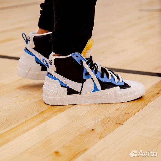 Кроссовки Nike Blazer Mid x Sacai Black Blue