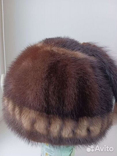 Зимняя норковая женская шапка