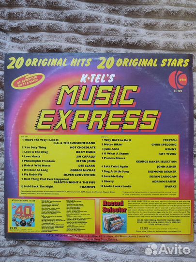 K-Tel's Music Express 20 Original Hits