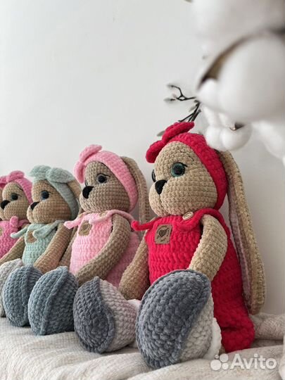 Вязаные игрушки, зайка