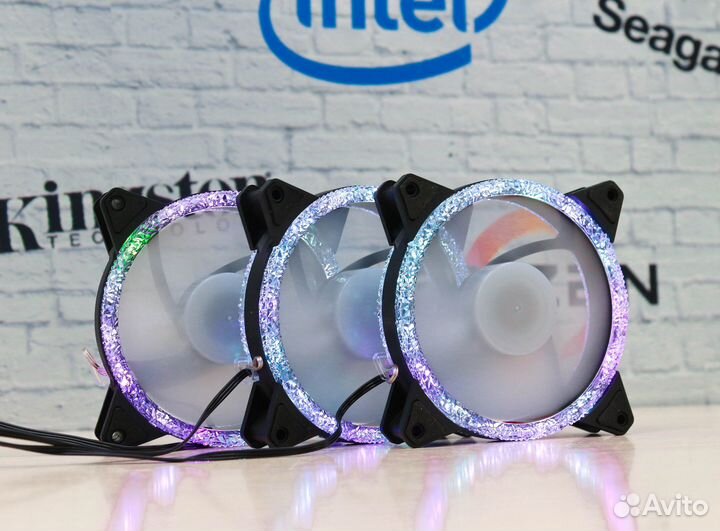 Кулера для компьютера 120мм RGB под бриллиант
