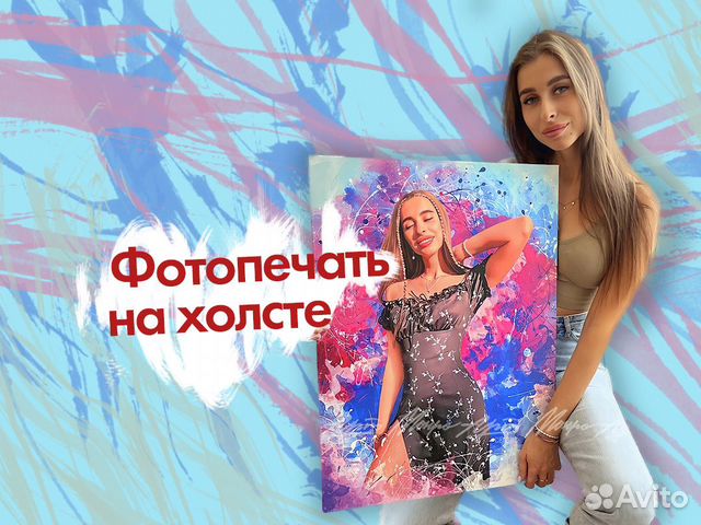 Портрет по фото на холсте на заказ для близких