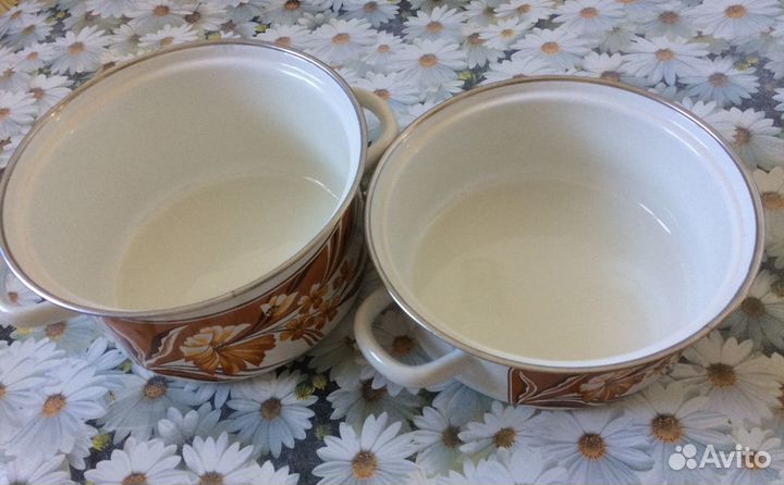 Набор эмалированный с деколью, сковорода