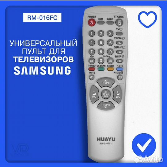 Новый Пульт для Samsung RM-016FC, универсальный