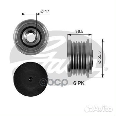 Шкив генератора 7789-10013 mercedes