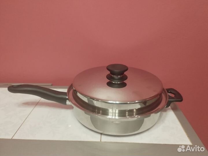 Сковорода сотейник из нержавеющей стали новая