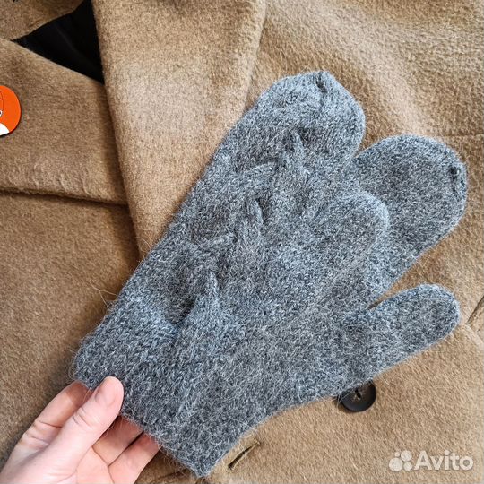 Варежки вязаные женские альпаковые