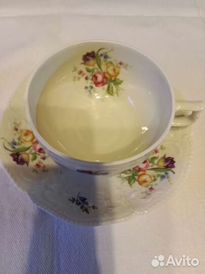 Чайные пары, трио костяного фарфора.Германия