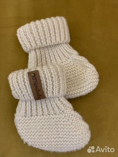 Комплект шапка и пинетки mimibaby 0-6 м