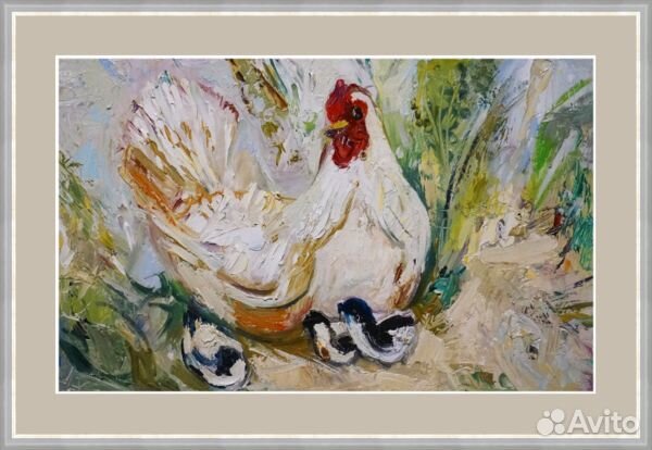 Картина Петух и Курица Деревенский Сюжет