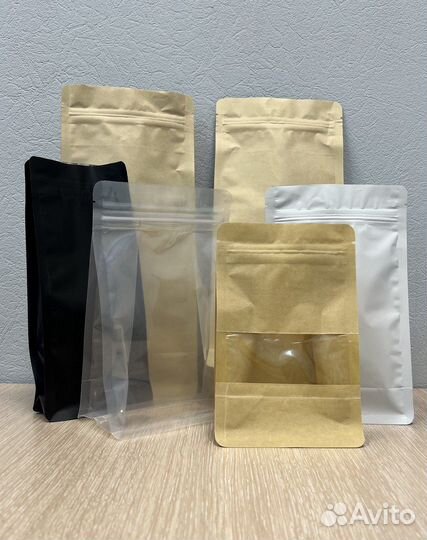 Пакет для кофе и чая, Дой-пак, восьмишовный