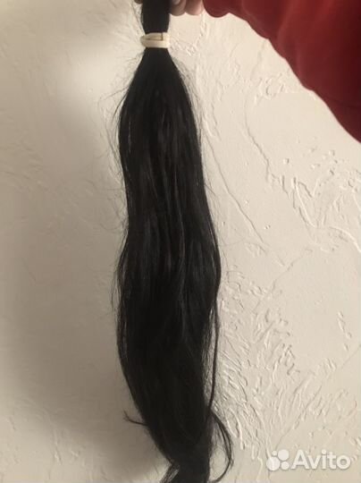 Волосы для наращивания 60 см черные