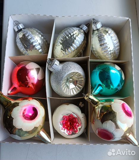 Елочные стеклянные украшения ГДР СССР