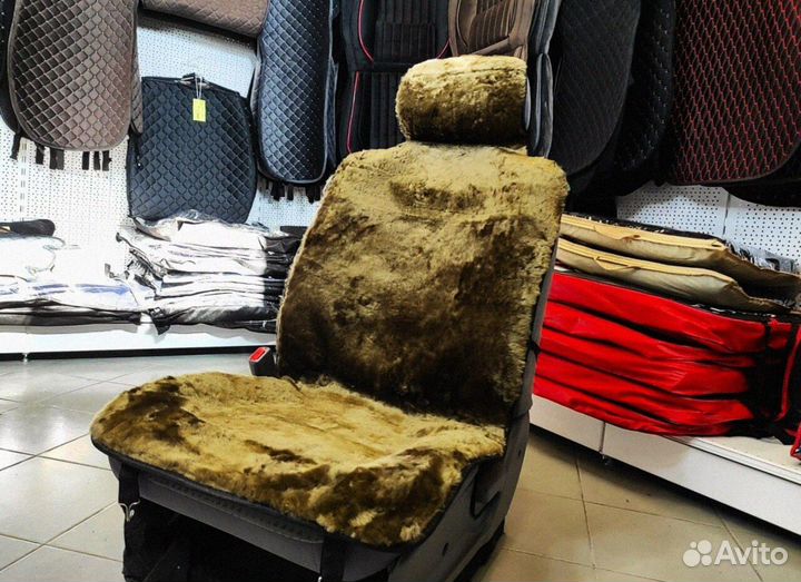 Меховые Накидки Чехлы на сиденья Nissan Tiida