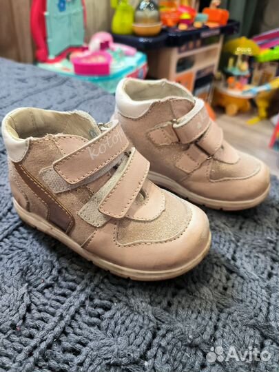 Ботинки для девочки, Котофей, 22 размер