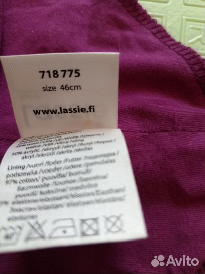 Шапка-шлем для девочки Lassie 46 см демисезонная