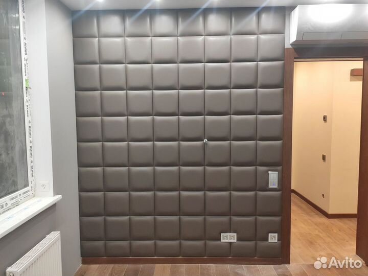 Мягкие стеновые панели, кожаные