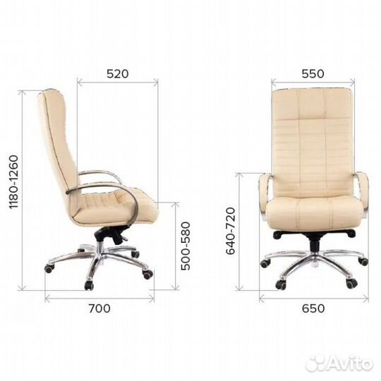 Кресло новое Everprof Atlant AL M коричн и чёрное