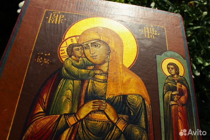 Старая икона Взыскание Погибших 31*27 темпера