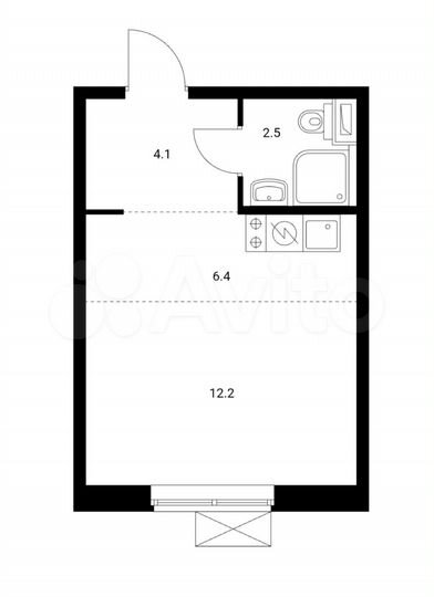 Квартира-студия, 25,2 м², 25/33 эт.