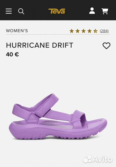 Сандалии teva, harricane drift