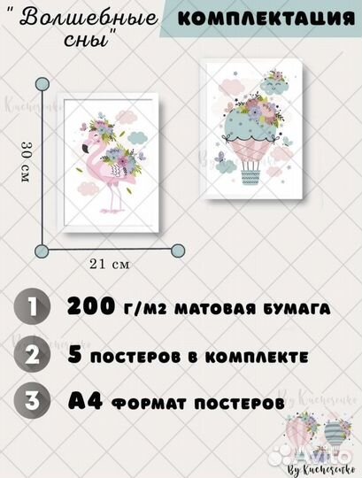 Набор детских постеров