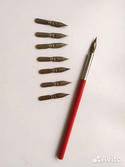 Ручка перьевая СССР с набором перьев