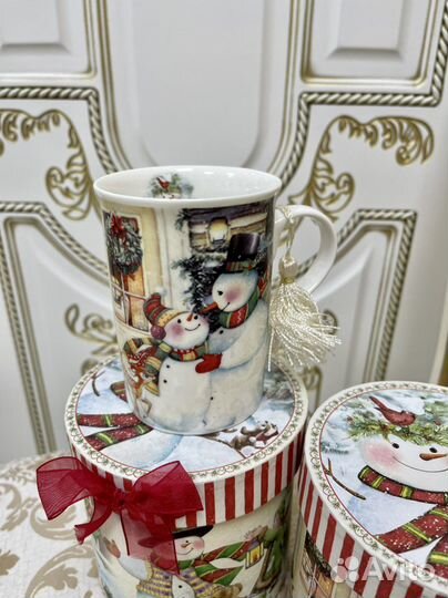 Кружка новогодняя коллекционная в коробке