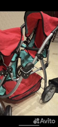 Коляска для двойни для кукол