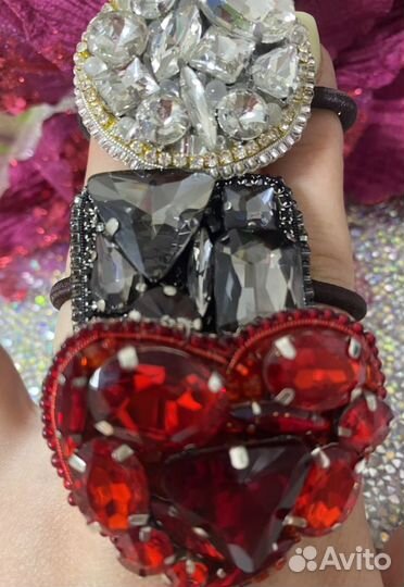 Резинка для волос с кристаллами