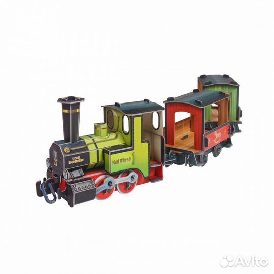 Конструктор 3Д Пазл Игрушка для детей Поезд жд