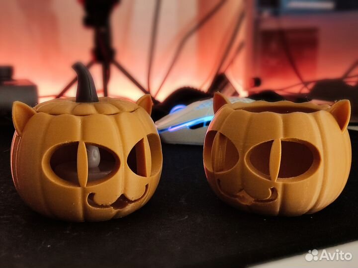 Светильник тыква / неко арк