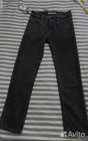 Джинсы мужские черные утепленные