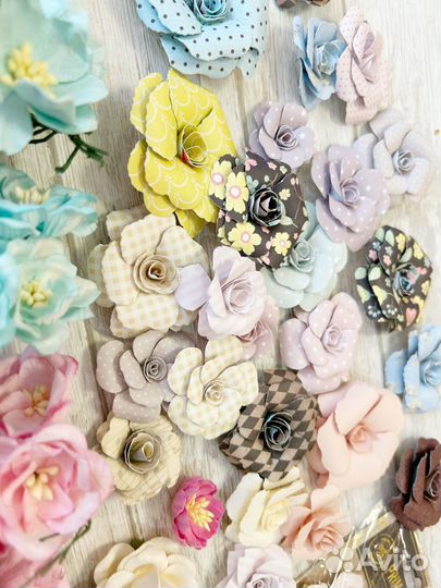 Цветы скрапбукинг