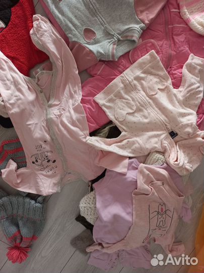 Вещи пакетом на девочку от 3 мес h&m