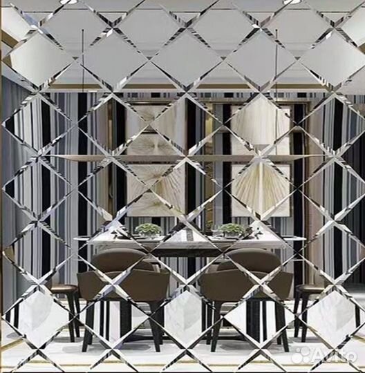 Зеркальная плитка соты