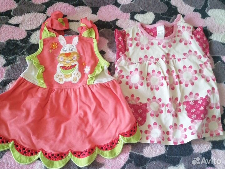 Пакет одежды на девочку от рождения до полугода