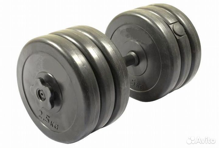 Гантель разборная композитная L450 d26 16кг Starfi