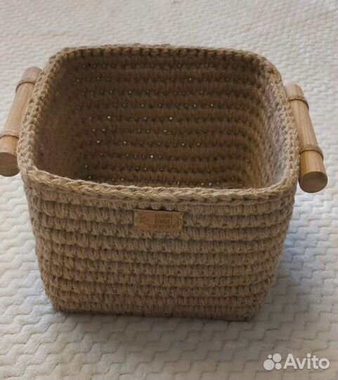 Корзина интерьерная из джута