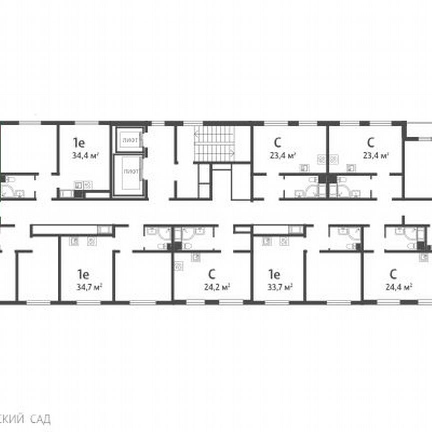 2-к. квартира, 54,7 м², 10/16 эт.