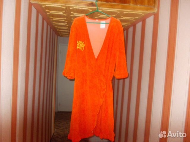 Халат красивый(Оранжевый.)